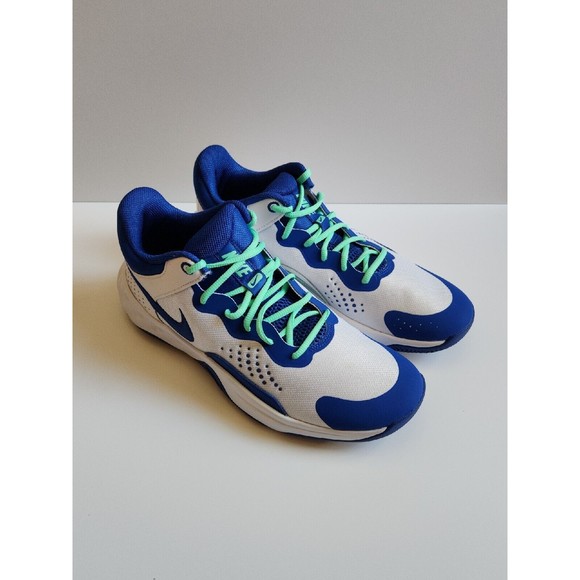 NIKE FLY BY MID 3 Basketball Shoes Mens 11 White Blue Sneakers DD9311-102 NEW